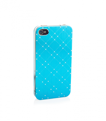 iPhone 4 4S Hülle Full Body Cover "Alu Dots"