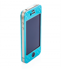 iPhone 4 4S Hülle Full Body Cover "Alu Dots"